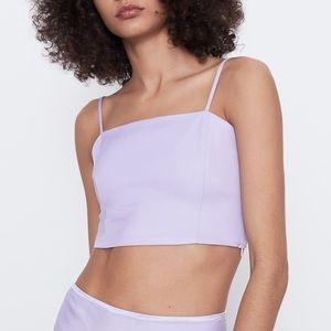 ZARA Satin Cropped Top